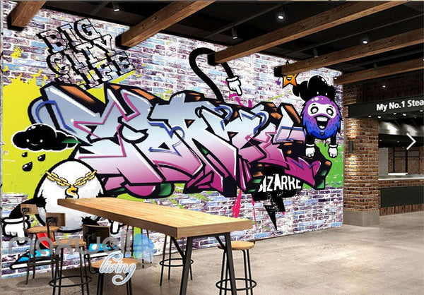 Bizarre Star Graffiti Letters Mural – IDecoRoom