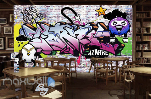 Image of 3D Graffiti Bizarre Star Letters Wall Murals Wallpaper Wall Art Decals Decor IDCWP-TY-000137