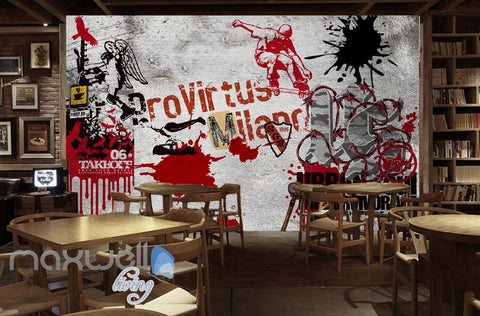 Image of 3D Graffiti Paint Boy Abstract Art Wall Murals Wallpaper Wall paper Decals Decor IDCWP-TY-000139