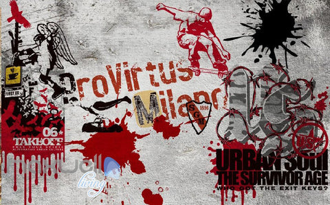 Image of 3D Graffiti Paint Boy Abstract Art Wall Murals Wallpaper Wall paper Decals Decor IDCWP-TY-000139