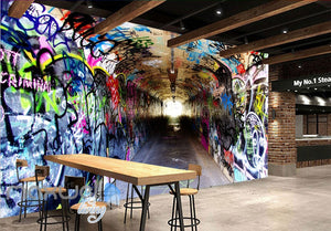 3D Graffiti Long Tunnel Letters Wall Murals Wallpaper Wall Art Prints Decals  IDCWP-TY-000149