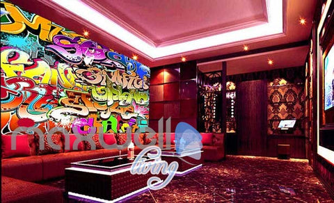 Image of 3D Graffiti Love life Flower Star Street Art Wall Murals Wallpaper Decals Print IDCWP-TY-000166