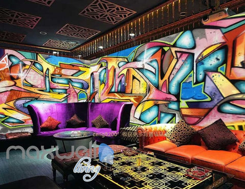 Image of 3D Graffiti Mona Lisa Paint Street Art Wall Murals Wallpaper Decals Prints Decor IDCWP-TY-000168