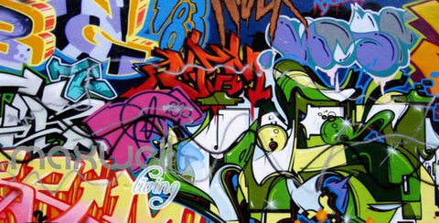 Image of 3D Graffiti Brick Abbstract Letter Wall Murals Wallpaper Decals Prints Decor Art IDCWP-TY-000171