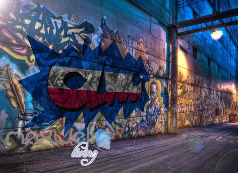 Image of 3D Graffiti Feather Man Letters Art Wall Murals Wallpaper Decals Prints Decor IDCWP-TY-000176