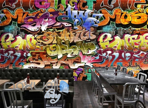 Image of 3D Graffiti Abstract Music Dance Art Wall Murals Wallpaper Decals Prints Decor IDCWP-TY-000189