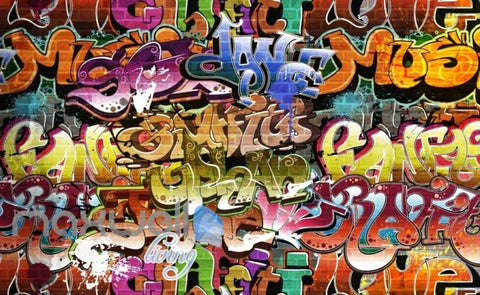Image of 3D Graffiti Abstract Music Dance Art Wall Murals Wallpaper Decals Prints Decor IDCWP-TY-000189