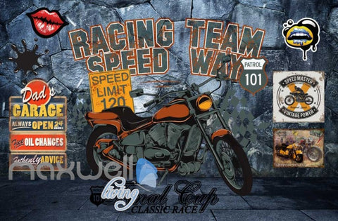 Image of 3D Graffiti Classic Cup Speed Way Art Wall Murals Wallpaper Decals Prints Decor IDCWP-TY-000192