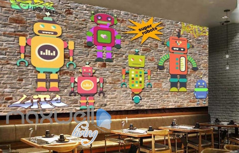 Image of 3D Graffiti Super Robots Life Art Wall Murals Wallpaper Decals Prints Decor IDCWP-TY-000195