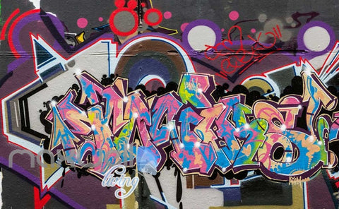 Image of 3D Graffiti Abstract World Letters Street Art Wall Murals Wallpaper Decals Print IDCWP-TY-000217