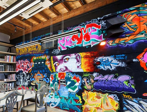 Image of 3D Graffiti Monster Horror Abstract Art Wall Murals Wallpaper Decals Print Decor IDCWP-TY-000282