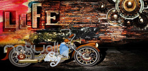 Image of 3D Graffiti Life Motorbike Gear Street Wall Murals Wallpaper Decals Prints Decor IDCWP-TY-000288