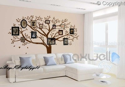 Image of Giant Family Tree Wall Stickers Vinyl Art Home Photo Decals Room Decor Mural Anniversary Wedding Valentines Day Gift