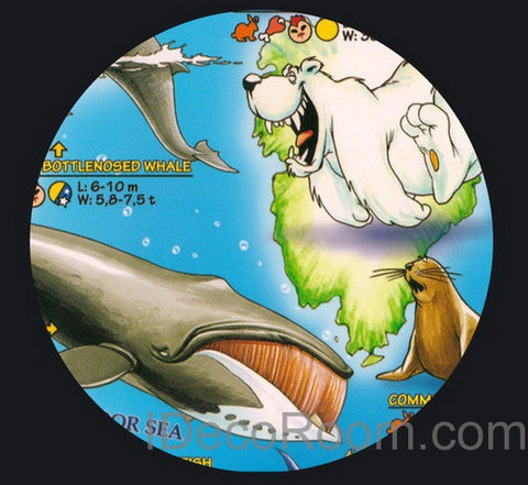 Image of 3D Animals Abstract World Map Wallpaper Wall Decals Wall Art Print Mural Home Decor Kids Nursery Office Business Childcare Deco Public School