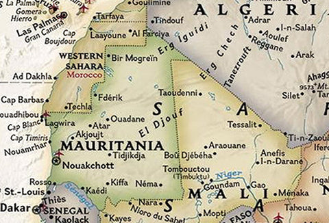 Image of Classic World Map Wallpaper Wall Decals Wall Art Print Mural Home Decor Indoor Office Business Deco IDCWP-00007m