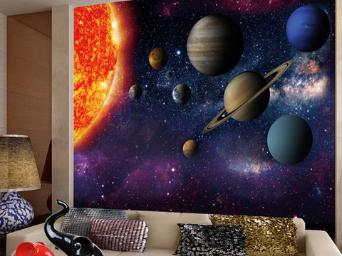 Image of Solar Planet Galexy Wallpaper Wall Decals Indoor wall Mural Arts