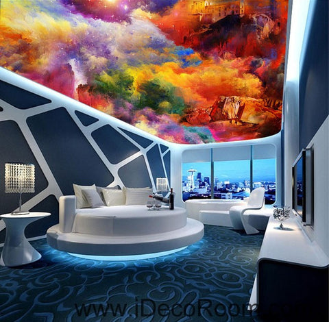 Image of Colorful Clouds 00059 Ceiling Wall Mural Wall paper Decal Wall Art Print Decor Kids wallpaper