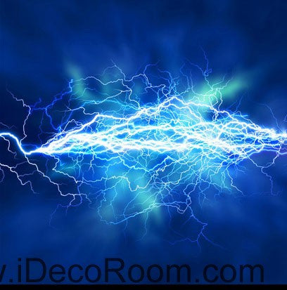 Image of Lightning Dark Blue Sky 00060  Ceiling Wall Mural Wall paper Decal Wall Art Print Decor Kids wallpaper
