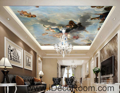 Image of Classic Oil Painting Angel Clouds 00063 Ceiling Wall Mural Wall paper Decal Wall Art Print Decor Kids wallpaper