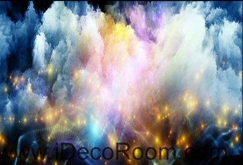 Colorful Light Clouds 00065 Ceiling Wall Mural Wall paper Decal Wall Art Print Decor Kids wallpaper