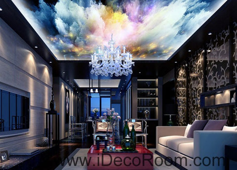 Image of Colorful Light Clouds 00065 Ceiling Wall Mural Wall paper Decal Wall Art Print Decor Kids wallpaper