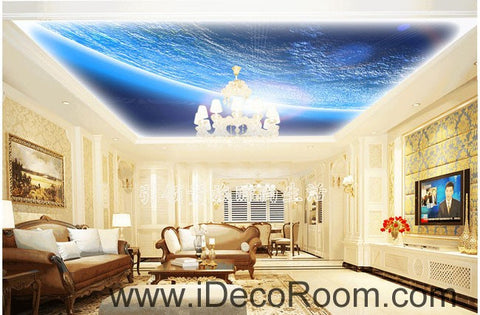 Image of Outer Space Earth 00070 Ceiling Wall Mural Wall paper Decal Wall Art Print Decor Kids wallpaper