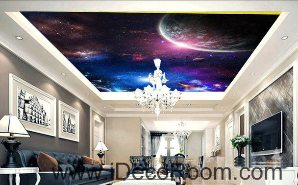 Planet Galaxy Earth Ourter Space 00071 Ceiling Wall Mural Wall paper Decal Wall Art Print Decor Kids wallpaper
