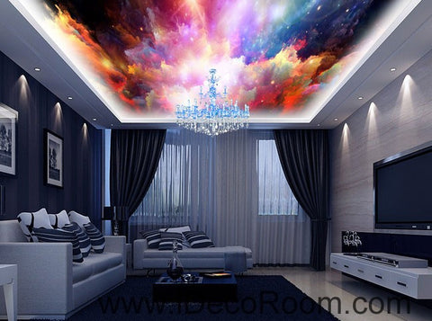 Image of Colourful Nubela Star 00085 Ceiling Wall Mural Wall paper Decal Wall Art Print Decor Kids wallpaper