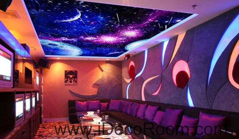 Image of Planets Outerspace Night Sky 00088 Ceiling Wall Mural Wall paper Decal Wall Art Print Decor Kids wallpaper