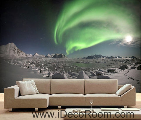 Image of The aurora Sky Mountain 00090 Ceiling Wall Mural Wall paper Decal Wall Art Print Decor Kids wallpaper
