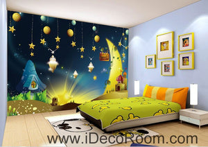 Fairy Tale Star Night Moon 00097 Ceiling Wall Mural Wall paper Decal Wall Art Print Decor Kids wallpaper