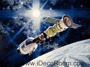 Outer Space Star Sun Lignt Wallpaper Wall Decals Wall Art Print Business Kids Wall Paper Nursery Mural Home Decor Removable Wall Stickers Ceiling Decal