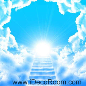 Sunlight Heaven Stage Clouds Sky Wallpaper Wall Decals Wall Art Print Business Kids Wall Paper Nursery Mural Home Decor Removable Wall Stickers Ceiling Decal