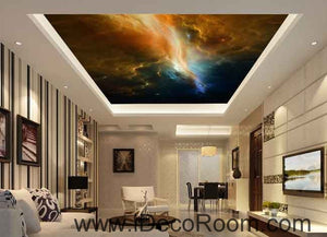 Nebula Star Night Universe Wallpaper Wall Decals Wall Art Print Business Kids Wall Paper Nursery Mural Home Decor Removable Wall Stickers Ceiling Decal