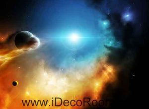 Star Light Planets Wallpaper Wall Decals Wall Art Print Business Kids Wall Paper Nursery Mural Home Decor Removable Wall Stickers Ceiling Decal