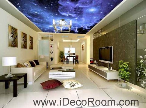 Image of Starlight Twinkling Star Wallpaper Wall Decals Wall Art Print Business Kids Wall Paper Nursery Mural Home Decor Removable Wall Stickers Ceiling Decal