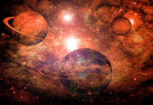 Nebula Red Planet Wallpaper Wall Decals Wall Art Print Business Kids Wall Paper Nursery Mural Home Decor Removable Wall Stickers Ceiling Decal