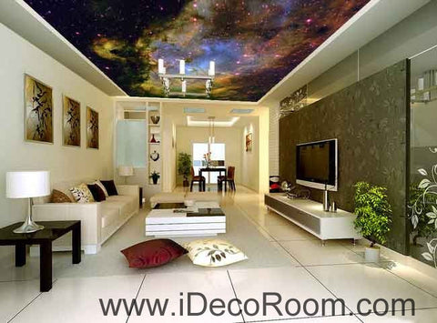 Image of Nebula Clouds Star Wallpaper Wall Decals Wall Art Print Business Kids Wall Paper Nursery Mural Home Decor Removable Wall Stickers Ceiling Decal