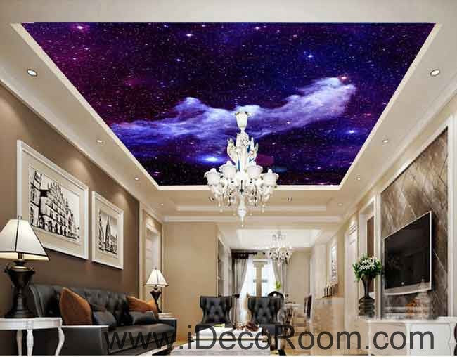 Smoky Star Skylight Wallpaper Wall Decals Wall Art Print Business Kids Wall Paper Nursery Mural Home Decor Removable Wall Stickers Ceiling Decal