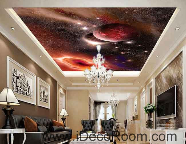 Purple Star Background Wallpaper Wall Decals Wall Art Print Business Kids Wall Paper Nursery Mural Home Decor Removable Wall Stickers Ceiling Decal