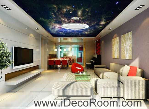 Image of Star Nebula Wallpaper Wall Decals Wall Art Print Business Kids Wall Paper Nursery Mural Home Decor Removable Wall Stickers Ceiling Decal