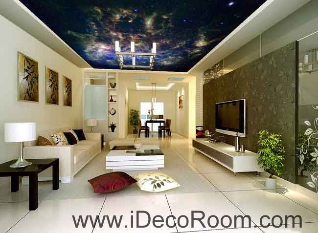 Star Nebula Wallpaper Wall Decals Wall Art Print Business Kids Wall Paper Nursery Mural Home Decor Removable Wall Stickers Ceiling Decal