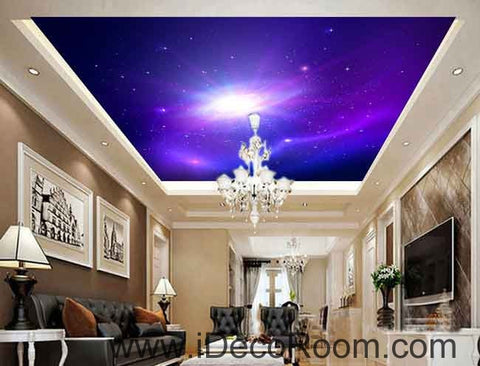 Image of Star Light Sky Wallpaper Wall Decals Wall Art Print Business Kids Wall Paper Nursery Mural Home Decor Removable Wall Stickers Ceiling Decal