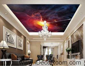 Smoky Starlight Shooting Wallpaper Wall Decals Wall Art Print Business Kids Wall Paper Nursery Mural Home Decor Removable Wall Stickers Ceiling Decal