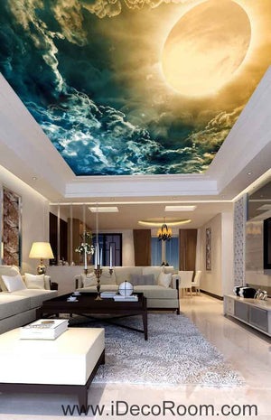 Sunlignt Solar Clouds  Wallpaper Wall Decals Wall Art Print Business Kids Wall Paper Nursery Mural Home Decor Removable Wall Stickers Ceiling Decal