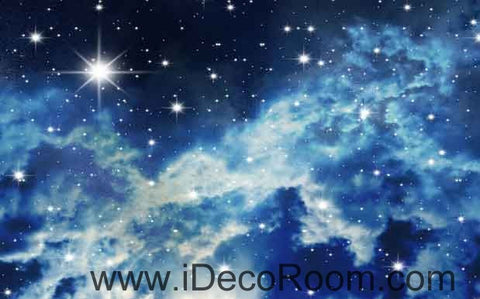 Foggy Star Sky Starlight Wallpaper Wall Decals Wall Art Print Business Kids Wall Paper Nursery Mural Home Decor Removable Wall Stickers Ceiling Decal