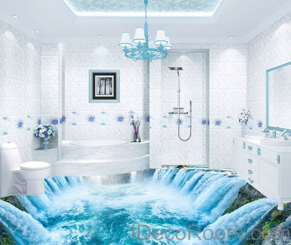 Waterfall River 00010 Floor Decals 3D Wallpaper Wall Mural Stickers Pr ...
