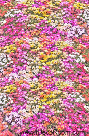 Pink Yellow White Daisy Flower 00027 Floor Decals 3D Wallpaper Wall Mural Stickers Print Art Bathroom Decor Living Room Kitchen Waterproof Business Home Office Gift