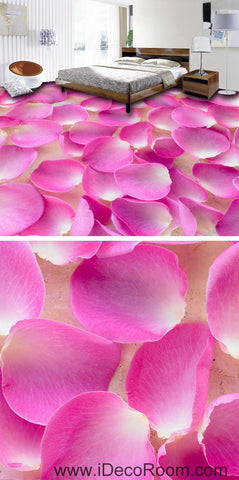 Baby Pink Flower Petals Full 00051 Floor Decals 3D Wallpaper Wall Mural Stickers Print Art Bathroom Decor Living Room Kitchen Waterproof Business Home Office Gift