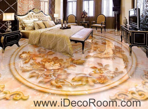 Phoenix Peony Flower Pattern 00057 Floor Decals 3D Wallpaper Wall Mural Stickers Print Art Bathroom Decor Living Room Kitchen Waterproof Business Home Office Gift